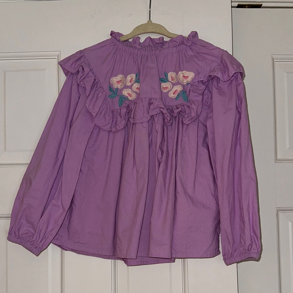 Bloom Lavender Ruffled Top